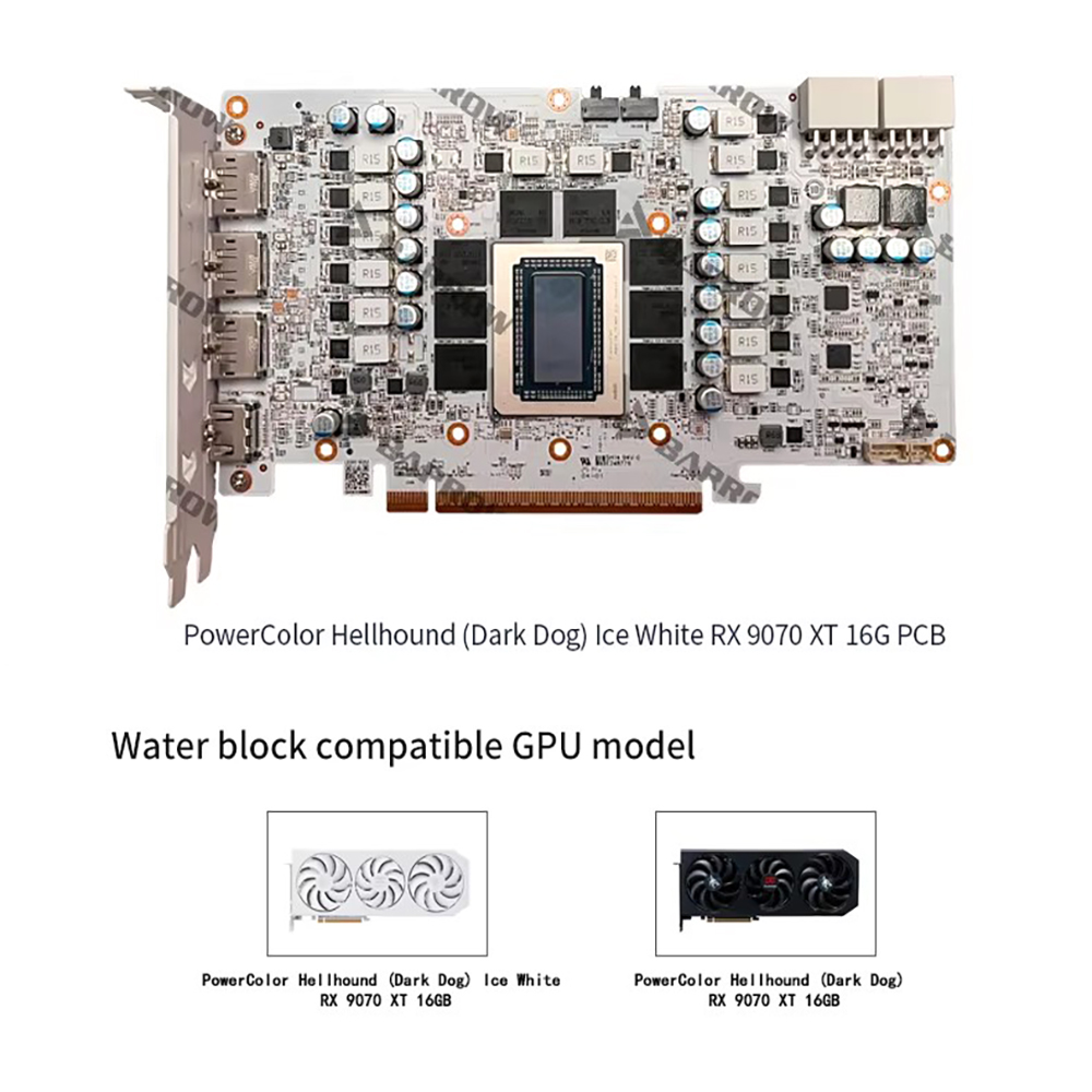 Rx 9070 16Gb - Radiator Blok Air GPU Barrow untuk
