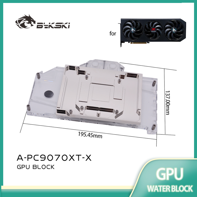 Rx 9070 Xt - Bykski A-PC9070XT-X Blok GPU Digunakan untuk