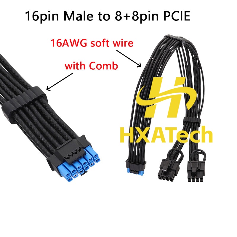 HXATech-Colorful 12VHPWR ke Ka - Dual 8Pin To 16Pin 12Vhpwr Cable ulasan dan harga