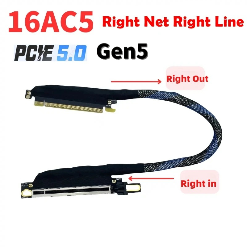 Kabel Riser GEN5 PCI E 5.0 X16 - Pcie 5.0 Gpu Riser Cable ulasan dan harga